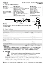 Предварительный просмотр 12 страницы MATO pneuMATO-55 Operating Instructions Manual