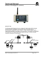 Предварительный просмотр 1 страницы Matric CB-500 Technical Manual