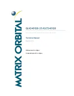 Preview for 1 page of Matrix Orbital GLK19264A-7T-1U-YG Technical Manual