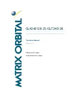 Preview for 1 page of Matrix Orbital GLK240128-25 Technical Manual