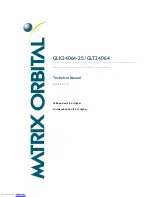 Предварительный просмотр 1 страницы Matrix Orbital GLK24064-25 Technical Manual