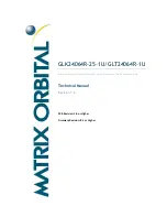 Preview for 1 page of Matrix Orbital GLK24064R-25-1U Technical Manual