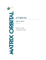 Preview for 1 page of Matrix Orbital GTT480272A Hardware Manual