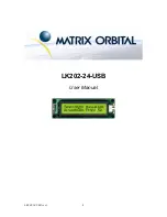 Предварительный просмотр 1 страницы Matrix Orbital LK202-24-USB User Manual