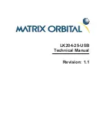 Matrix Orbital LK204-25-USB Technical Manual preview