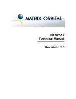 Matrix Orbital PK162-12 Technical Manual предпросмотр