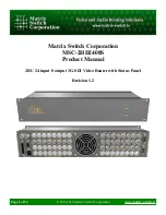 Matrix Switch Corporation MSC-2HD2408S Product Manual preview