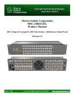 Предварительный просмотр 1 страницы Matrix Switch Corporation MSC-2HD2432L Product Manual