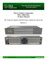 Предварительный просмотр 1 страницы Matrix Switch Corporation MSC-2HD3216L Product Manual