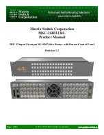 Preview for 1 page of Matrix Switch Corporation MSC-2HD3224L Product Manual