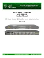 Matrix Switch Corporation MSC-DE1616L Product Manual предпросмотр