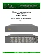 Matrix Switch Corporation MSC-DE3232 Product Manual preview