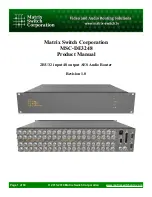 Matrix Switch Corporation MSC-DE3248 Product Manual preview