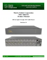 Matrix Switch Corporation MSC-DE6416 Product Manual предпросмотр