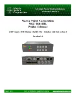 Matrix Switch Corporation MSC-FS44FBL Product Manual предпросмотр