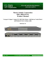 Matrix Switch Corporation MSC-HD161AAL Product Manual preview