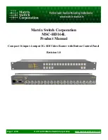 Matrix Switch Corporation MSC-HD164L Product Manual предпросмотр