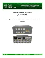 Preview for 1 page of Matrix Switch Corporation MSC-HD42L Product Manual