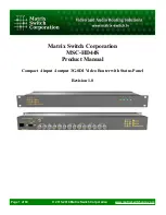 Предварительный просмотр 1 страницы Matrix Switch Corporation MSC-HD44S Product Manual