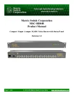 Matrix Switch Corporation MSC-HD84S Product Manual предпросмотр