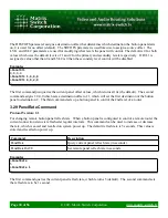 Preview for 38 page of Matrix Switch Corporation MSC-HD88L Product Manual