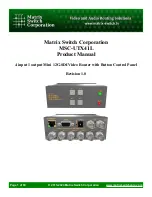 Matrix Switch Corporation MSC-UTX41L Product Manual предпросмотр