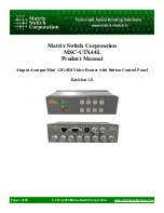 Предварительный просмотр 1 страницы Matrix Switch Corporation MSC-UTX44L Product Manual