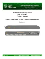 Предварительный просмотр 1 страницы Matrix Switch Corporation MSC-UXD84S Product Manual