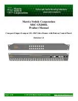 Matrix Switch Corporation MSC-UXD88L Product Manual предпросмотр