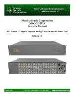 Предварительный просмотр 1 страницы Matrix Switch Corporation MSC-V3232S Product Manual