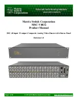 Matrix Switch Corporation MSC-V4832 Product Manual предпросмотр