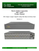 Matrix Switch Corporation MSC-V6416 Product Manual preview