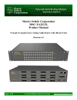 Matrix Switch Corporation MSC-XA3232L Product Manual предпросмотр