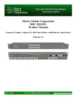 Matrix Switch Corporation MSC-XD121L Product Manual preview