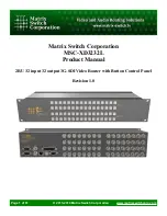 Preview for 1 page of Matrix Switch Corporation MSC-XD3232L Product Manual