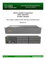 Предварительный просмотр 1 страницы Matrix Switch Corporation MSC-XD3232S Product Manual