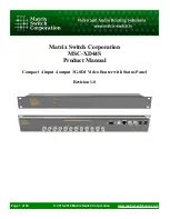 Предварительный просмотр 1 страницы Matrix Switch Corporation MSC-XD44S Product Manual