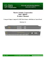 Matrix Switch Corporation MSC-XD84L Product Manual предпросмотр