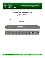 Предварительный просмотр 1 страницы Matrix Switch Corporation MSC-XD88L Product Manual