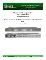 Matrix Switch Corporation MSC-XDM1000L Product Manual preview