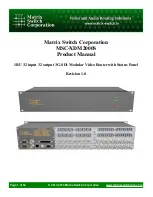 Предварительный просмотр 1 страницы Matrix Switch Corporation MSC-XDM2000S Product Manual