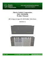 Matrix Switch Corporation MSC-XDM4000 Product Manual preview