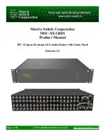 Matrix Switch Corporation MSC-XE3248S Product Manual preview