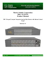 Matrix Switch Corporation MSC-XV3232L Product Manual предпросмотр