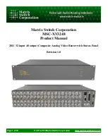 Matrix Switch Corporation MSC-XV3248 Product Manual предпросмотр