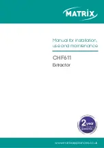 Matrix CHF611 Manual For Installation, Use And Maintenance preview