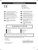 Предварительный просмотр 101 страницы Matrix CS 1200-185 Original Instructions Manual