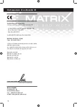 Preview for 36 page of Matrix EH 1600/1000-1 Instructions Manual