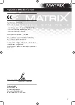 Preview for 57 page of Matrix EH 1600/1000-1 Instructions Manual