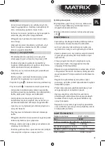 Preview for 61 page of Matrix EH 1600/1000-1 Instructions Manual